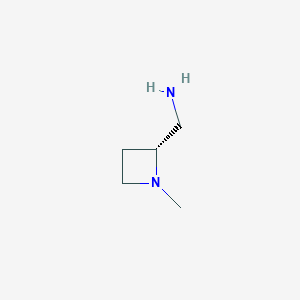 molecular formula C5H12N2 B1449864 (R)-2-Aminomethyl-1-methylazetidine CAS No. 1363378-11-3