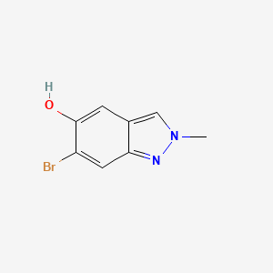 molecular formula C8H7BrN2O B1449867 6-溴-2-甲基-2H-吲哚-5-醇 CAS No. 1403767-25-8