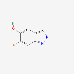 molecular formula C8H7BrN2O B1449867 6-溴-2-甲基-2H-吲唑-5-醇 CAS No. 1403767-25-8