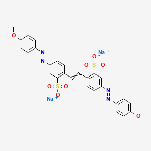 Benzenesulfonic acid, 2,2'-(1,2-ethenediyl)bis[5-[(4-methoxyphenyl)azo]-, disodium salt