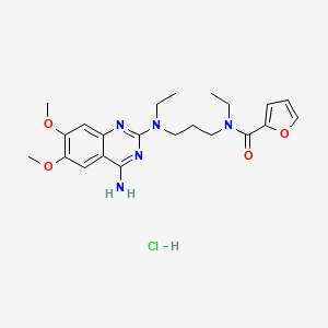 2-Furancarboxamide, N-(3-((4-amino-6,7-dimethoxy-2-quinazolinyl)ethylamino)propyl)-N-ethyl-monohydrochloride