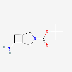 molecular formula C11H20N2O2 B1449871 3-Boc-6-氨基-3-氮杂双环[3.2.0]庚烷 CAS No. 1250884-66-2