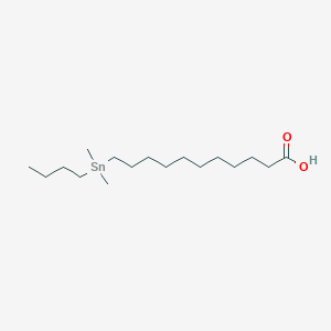 11-[Butyl(dimethyl)stannyl]undecanoic acid