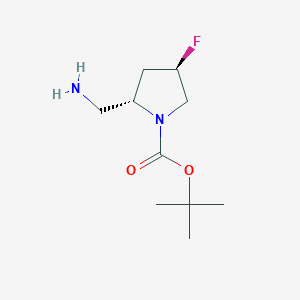 molecular formula C10H19FN2O2 B1449883 tert-butyl (2S,4R)-2-(aminomethyl)-4-fluoropyrrolidine-1-carboxylate CAS No. 1138324-46-5