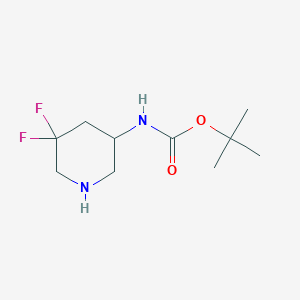 molecular formula C10H18F2N2O2 B1449888 3-(Boc-amino)-5,5-difluoropiperidine CAS No. 1303973-94-5