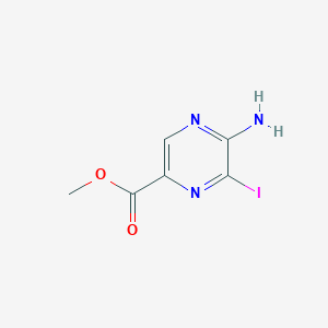 molecular formula C6H6IN3O2 B1449889 Methyl 5-amino-6-iodo-2-pyrazinecarboxylate CAS No. 1363383-24-7