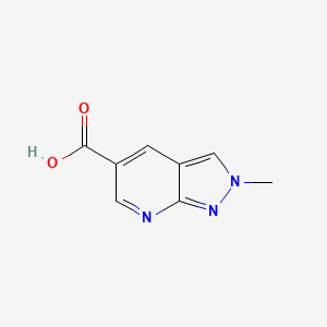 molecular formula C8H7N3O2 B1449890 2-甲基-2H-吡唑并[3,4-B]吡啶-5-羧酸 CAS No. 1363381-09-2