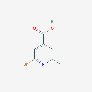 molecular formula C7H6BrNO2 B1449894 2-Bromo-6-methylisonicotinic acid CAS No. 25462-84-4