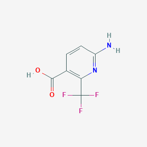molecular formula C7H5F3N2O2 B1449895 6-氨基-2-(三氟甲基)烟酸 CAS No. 1060810-75-4