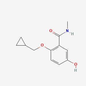 molecular formula C12H15NO3 B1449907 2-(Cyclopropylmethoxy)-5-hydroxy-N-methylbenzamide CAS No. 1243475-82-2