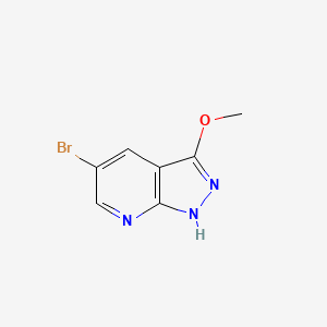 molecular formula C7H6BrN3O B1449909 5-溴-3-甲氧基-1H-吡唑并[3,4-B]吡啶 CAS No. 1363381-82-1
