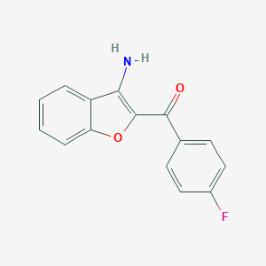 molecular formula C15H10FNO2 B144991 (3-氨基-1-苯并呋喃-2-基)(4-氟苯基)甲苯酮 CAS No. 128170-38-7