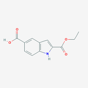 molecular formula C12H11NO4 B144992 2-(ethoxycarbonyl)-1H-indole-5-carboxylic acid CAS No. 138731-14-3