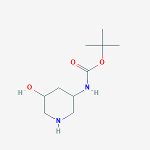 molecular formula C10H20N2O3 B1449922 tert-butyl N-(5-hydroxypiperidin-3-yl)carbamate CAS No. 1502766-14-4