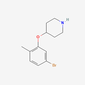 molecular formula C12H16BrNO B1449937 4-(5-Bromo-2-methylphenoxy)piperidine CAS No. 1696933-24-0