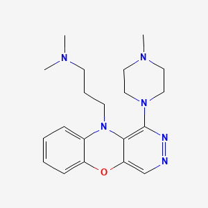 10H-Pyridazino(4,5-b)(1,4)benzoxazine, 10-(3-(dimethylamino)propyl)-1-(4-methyl-1-piperazinyl)-7-nitro-