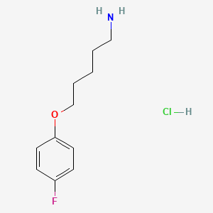 molecular formula C11H17ClFNO B1449941 5-(4-Fluorophenoxy)pentan-1-amine hydrochloride CAS No. 1864064-18-5
