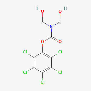 molecular formula C9H6Cl5NO4 B14499419 Pentachlorophenyl bis(hydroxymethyl)carbamate CAS No. 64191-80-6