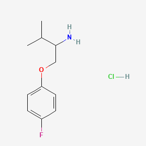 molecular formula C11H17ClFNO B1449943 1-(4-Fluorophenoxy)-3-methylbutan-2-amine hydrochloride CAS No. 1864056-53-0