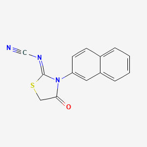 [3-(Naphthalen-2-yl)-4-oxo-1,3-thiazolidin-2-ylidene]cyanamide