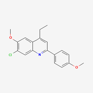 7-Chloro-4-ethyl-6-methoxy-2-(4-methoxyphenyl)quinoline