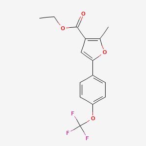 2-Methyl-5-(4-trifluoromethoxy-phenyl)-furan-3-carboxylic acid ethyl ester