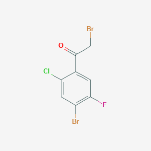 molecular formula C8H4Br2ClFO B1449953 4'-Bromo-2'-chloro-5'-fluorophenacyl bromide CAS No. 1804382-40-8