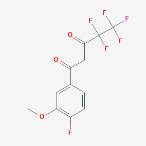 4,4,5,5,5-Pentafluoro-1-(4-fluoro-3-methoxyphenyl)pentane-1,3-dione