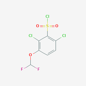 molecular formula C7H3Cl3F2O3S B1449957 2,6-Dichloro-3-(difluoromethoxy)benzenesulfonyl chloride CAS No. 1803787-63-4