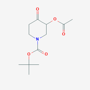 molecular formula C12H19NO5 B1449958 叔丁基 3-乙酰氧基-4-氧代哌啶-1-羧酸酯 CAS No. 1881288-56-7