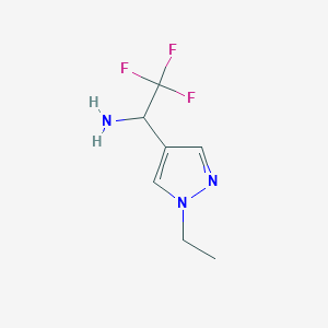1-(1-ethyl-1H-pyrazol-4-yl)-2,2,2-trifluoroethan-1-amine
