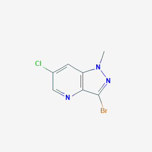 molecular formula C7H5BrClN3 B1449972 3-Bromo-6-chloro-1-methyl-1H-pyrazolo[4,3-b]pyridine CAS No. 2384198-19-8