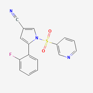 5-(2-Fluorophenyl)-1-(pyridin-3-ylsulfonyl)-1H-pyrrole-3-carbonitrile