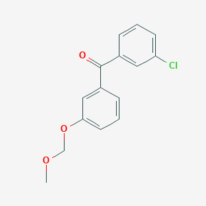molecular formula C15H13ClO3 B1449984 (3-Chlorophenyl)[3-(methoxymethoxy)phenyl]methanone CAS No. 938458-64-1