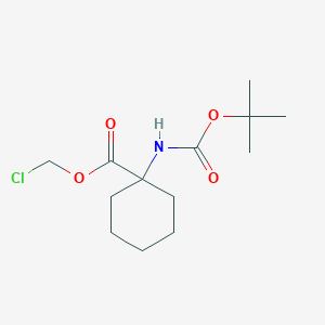 molecular formula C13H22ClNO4 B1449989 1-((叔丁氧羰基)氨基)环己烷甲酸氯甲酯 CAS No. 2137635-68-6