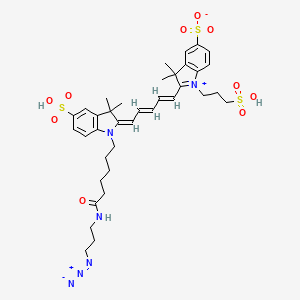 2-[(1E,3E,5E)-5-[1-[6-(3-Azidopropylamino)-6-oxohexyl]-3,3-dimethyl-5-sulfoindol-2-ylidene]penta-1,3-dienyl]-3,3-dimethyl-1-(3-sulfopropyl)indol-1-ium-5-sulfonate