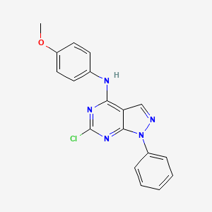 6-chloro-N-(4-methoxyphenyl)-1-phenyl-1H-pyrazolo[3,4-d]pyrimidin-4-amine
