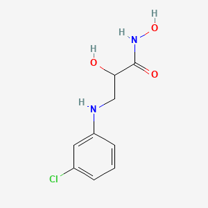 molecular formula C9H11ClN2O3 B14500184 3-(3-Chloroanilino)-N,2-dihydroxypropanamide CAS No. 62902-14-1