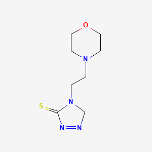 molecular formula C8H14N4OS B14500192 4-[2-(Morpholin-4-yl)ethyl]-4,5-dihydro-3H-1,2,4-triazole-3-thione CAS No. 64633-56-3