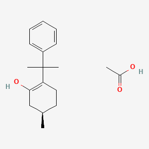 acetic acid;(5R)-5-methyl-2-(2-phenylpropan-2-yl)cyclohexen-1-ol