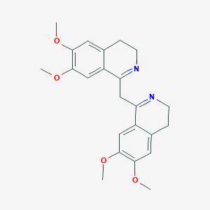 molecular formula C23H26N2O4 B14500207 1,1'-Methylenebis(6,7-dimethoxy-3,4-dihydroisoquinoline) CAS No. 64150-16-9