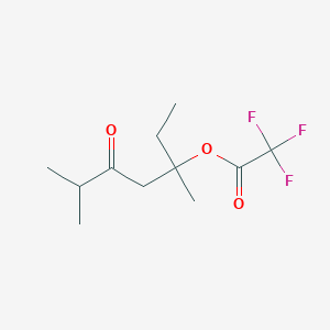 molecular formula C11H17F3O3 B14500215 3,6-Dimethyl-5-oxoheptan-3-yl trifluoroacetate CAS No. 62939-78-0