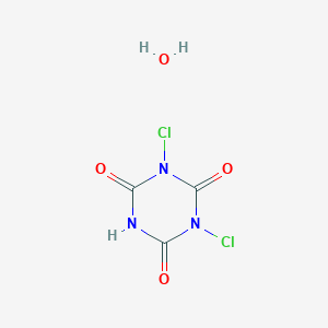 molecular formula C3H3Cl2N3O4 B14500239 Trione monohydrate CAS No. 64269-52-9