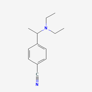 molecular formula C13H18N2 B14500249 4-[1-(Diethylamino)ethyl]benzonitrile CAS No. 63462-64-6