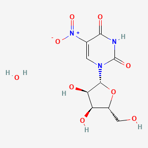 molecular formula C9H13N3O9 B14500259 5-Nitrouridine monohydrate CAS No. 63074-36-2