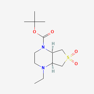 tert-butyl (4aS,7aR)-4-ethylhexahydrothieno[3,4-b]pyrazine-1(2H)-carboxylate 6,6-dioxide