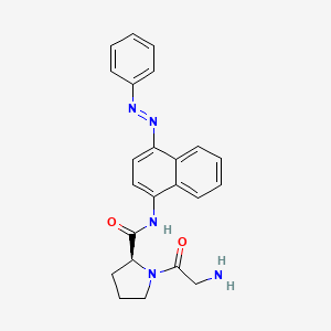 molecular formula C23H23N5O2 B14500269 Glycyl-N-{4-[(E)-phenyldiazenyl]naphthalen-1-yl}-L-prolinamide CAS No. 65096-60-8