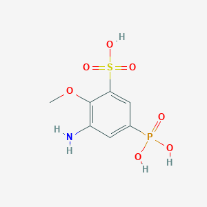 3-Amino-2-methoxy-5-phosphonobenzene-1-sulfonic acid