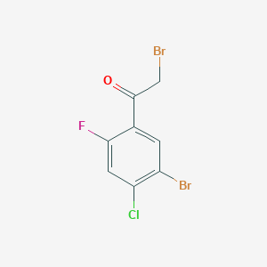 molecular formula C8H4Br2ClFO B1450028 5'-Bromo-4'-chloro-2'-fluorophenacyl bromide CAS No. 1807121-82-9
