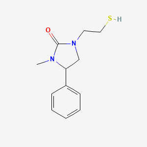 molecular formula C12H16N2OS B14500283 3-Methyl-4-phenyl-1-(2-sulfanylethyl)imidazolidin-2-one CAS No. 64892-29-1